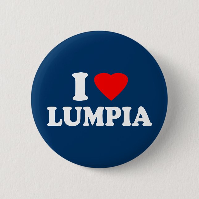 Badge Rond 5 Cm J'aime Lumpia (Devant)