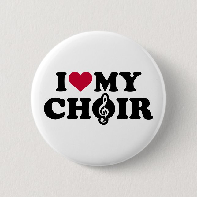 Badge Rond 5 Cm J'aime ma chorale (Devant)