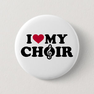 Badge Rond 5 Cm J'aime ma chorale