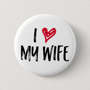 Badge Rond 5 Cm J'Aime Ma Femme.