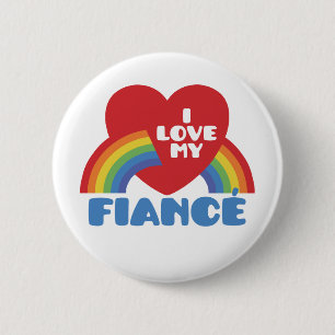 Badge Rond 5 Cm J'Aime Ma Fiance