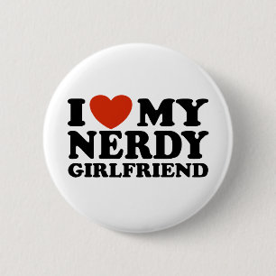 Badge Rond 5 Cm J'Aime Ma Fille Nerdy