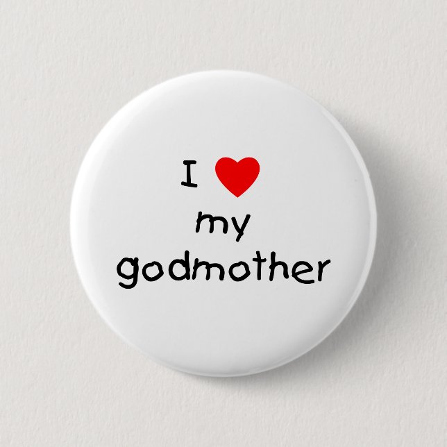 Badge Rond 5 Cm J'aime ma marraine (Devant)