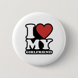 Badge Rond 5 Cm J'aime ma petite amie, j'aime mon gf, j'aime mon g