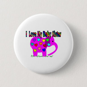 Badge Rond 5 Cm J'aime ma soeur de bébé
