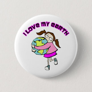 Badge Rond 5 Cm J'aime ma terre