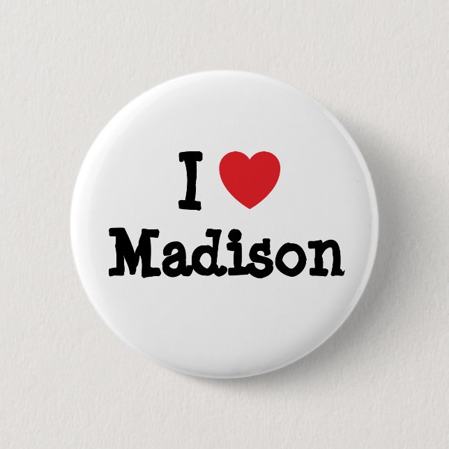 Badge Rond 5 Cm J'aime Madison heart T-Shirt (Devant)