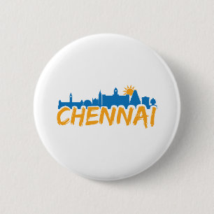 Badge Rond 5 Cm J'aime Madras Chennai Citation en langue tamoule