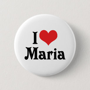 Badge Rond 5 Cm J'aime Maria