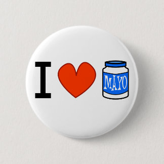 Badge Rond 5 Cm J'aime Mayo !