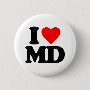 BADGE ROND 5 CM J'AIME MD
