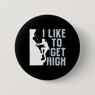 Badge Rond 5 Cm J'aime me dépasser grimpeur de montagne de Boulder