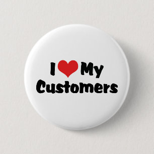 Badge Rond 5 Cm J'aime mes clients