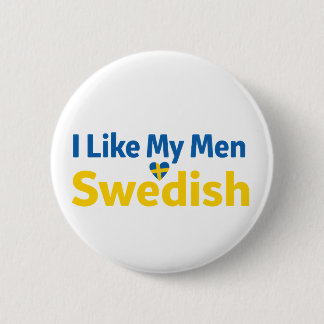 Badge Rond 5 Cm J'aime mes hommes suédois humour suédois drôle