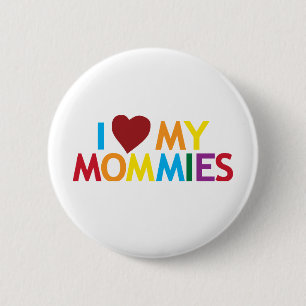 Badge Rond 5 Cm J'aime mes mères