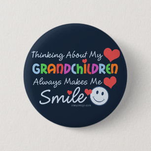 Badge Rond 5 Cm J'aime mes petits-enfants