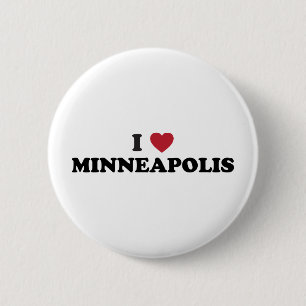 Badge Rond 5 Cm J'aime Minneapolis Minnesota