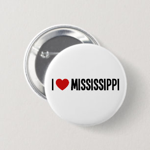 Badge Rond 5 Cm J'aime Mississippi • J'adore Mississippi Round