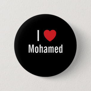 Badge Rond 5 Cm J'aime Mohamed