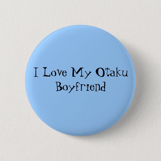 Badge Rond 5 Cm J'aime mon ami d'Otaku (Devant)