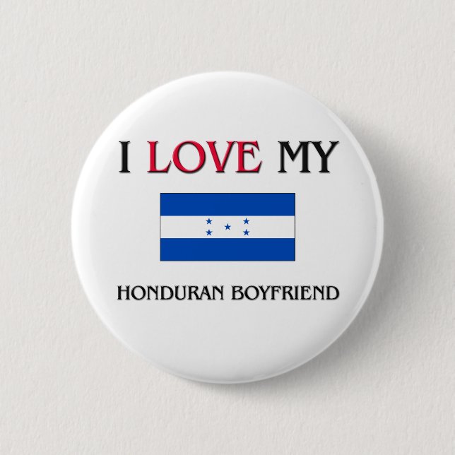 Badge Rond 5 Cm J'aime mon ami hondurien (Devant)