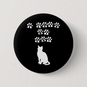 Badge Rond 5 Cm J'aime mon chat--Texte blanc