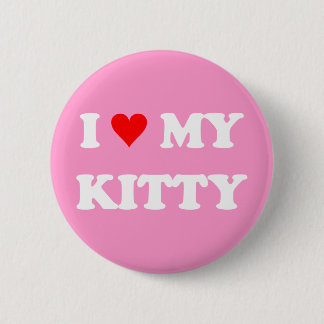 Badge Rond 5 Cm J'aime mon chaton