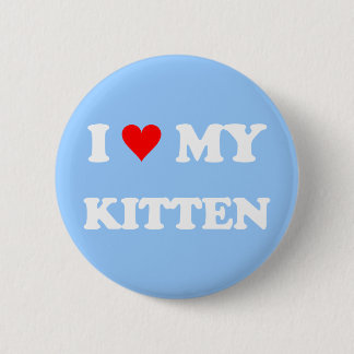 Badge Rond 5 Cm J'aime mon chaton