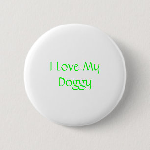 Badge Rond 5 Cm J'aime mon chienchien