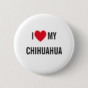 Badge Rond 5 Cm J'Aime Mon Chihuahua