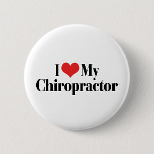 Badge Rond 5 Cm J'Aime Mon Chiropraticien
