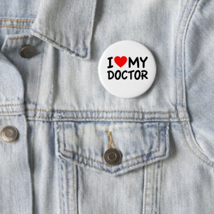 Badge Rond 5 Cm J'aime mon docteur