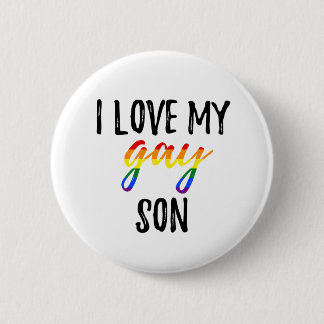 Badge Rond 5 Cm J'aime mon fils gai