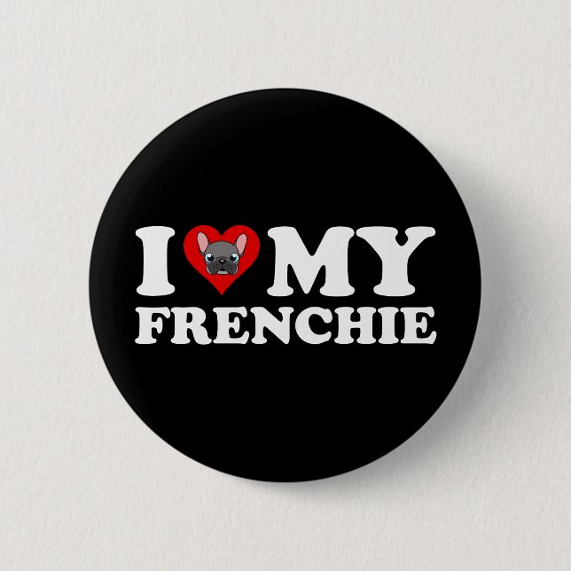 Badge Rond 5 Cm J'Aime Mon Français (Devant)