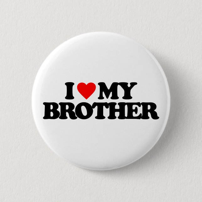 BADGE ROND 5 CM J'AIME MON FRÈRE (Devant)