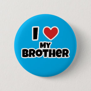 Badge Rond 5 Cm J'aime mon frère