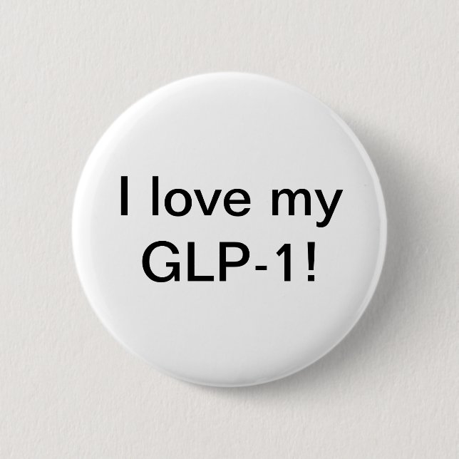 Badge Rond 5 Cm J'aime mon GLP-1 (Devant)