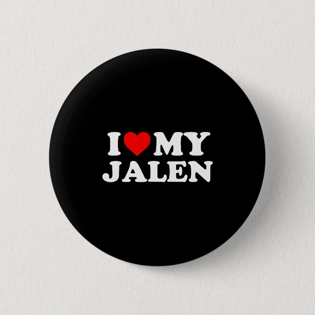 Badge Rond 5 Cm J'aime mon Jalen  (Devant)