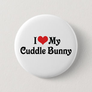 Badge Rond 5 Cm J'Aime Mon Lapin De Cuddle