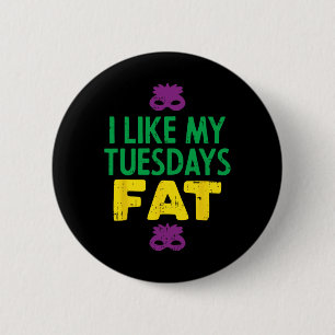Badge Rond 5 Cm J'Aime Mon Mardi Gros Jester Mask Funny Mardi Gra