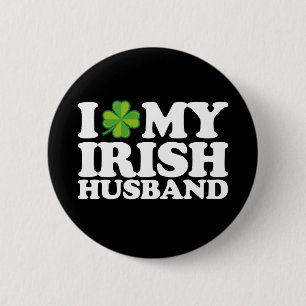 Badge Rond 5 Cm J'aime mon mari irlandais Couple St Patrick's Day