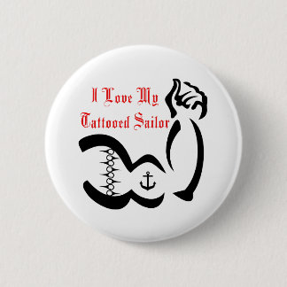 Badge Rond 5 Cm J'aime mon marin de Tattoed
