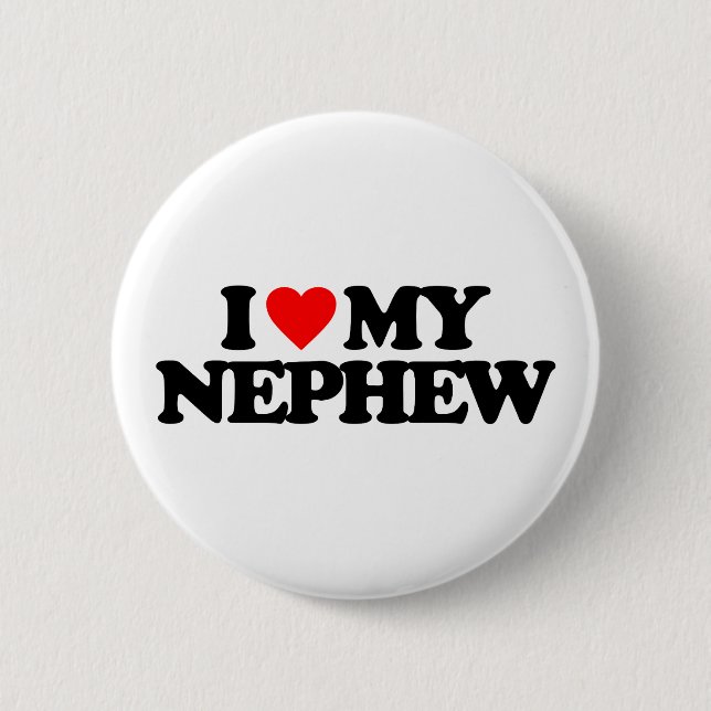 BADGE ROND 5 CM J'AIME MON NEVEU (Devant)