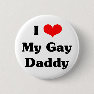 Badge Rond 5 Cm J'aime mon papa gai