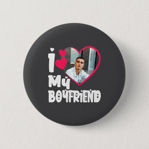 Badge Rond 5 Cm J'aime mon petit ami D Photo