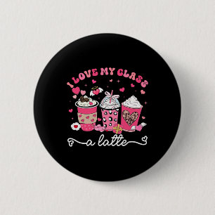 Badge Rond 5 Cm J'aime mon professeur de la Saint-Valentin en latt