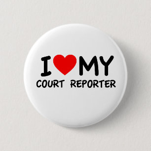 Badge Rond 5 Cm J'aime mon reporter