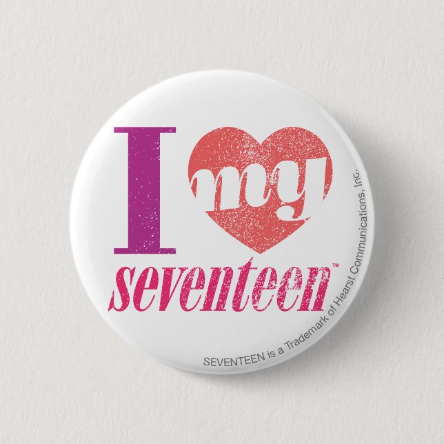 Badge Rond 5 Cm J'aime mon rose 17 (Devant)