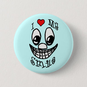 Badge Rond 5 Cm J'Aime Mon Sourire