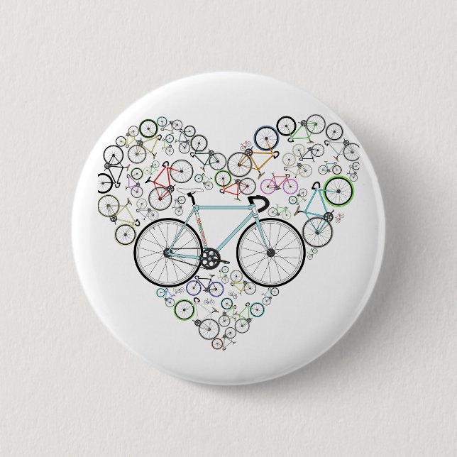 Badge Rond 5 Cm J'aime mon vélo (Devant)
